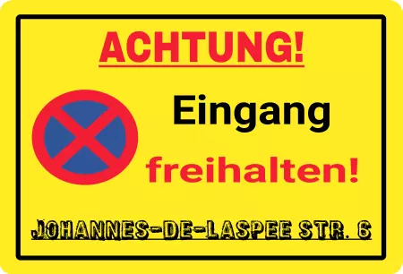 Parken verboten Schild Parken - Verkehr Eingang freihalten! Bild