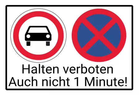 Parken verboten Schild Parken - Verkehr Halten verboten Bild