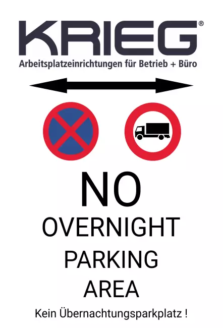 Parken verboten Schild Parken - Verkehr KRIEG Arbeitsplatzeinrichtungen Bild