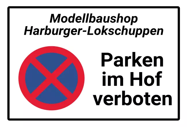 Parken verboten Schild Parken - Verkehr Modellbausshop Bild