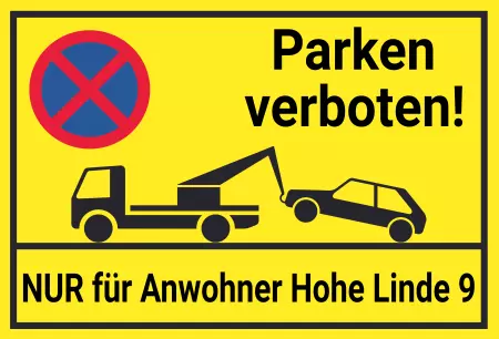 Parken verboten Schild Parken - Verkehr NUR für Anwohner Bild