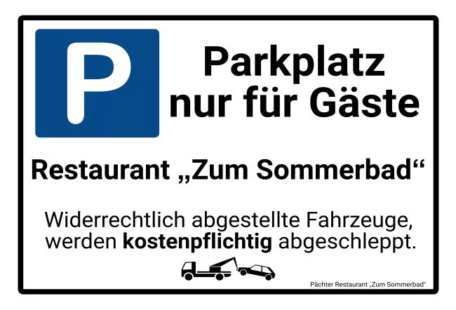 Parken verboten Schild Parken - Verkehr Nur für Gäste Bild