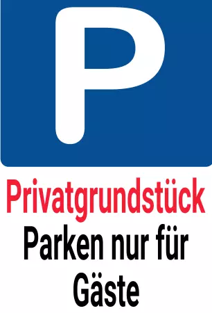 Parken verboten Schild Parken - Verkehr Parken nur für Gäste Bild