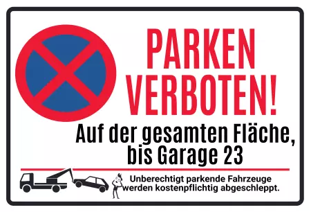 Parken verboten Schild Parken - Verkehr PARKEN VERBOTEN Bild