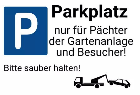 Parken verboten Schild Parken - Verkehr Parkplatz nur für Pächter Bild