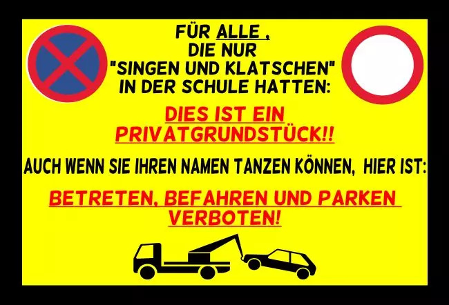 Parken verboten Schild Parken - Verkehr Privatgrundstück Bild