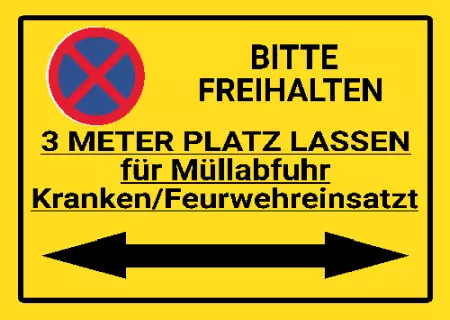 Parken verboten SchildParken - Verkehr BITTE FREIHALTEN Bild
