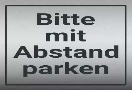 Parken verboten SchildParken - Verkehr Bitte mit Abstand parken Bild
