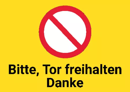Parken verboten SchildParken - Verkehr Bitte Tor freihalten Bild