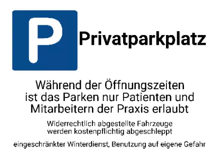 Parken verboten Schild Parken - Verkehr Parken nur für Patienten und Mitarbeiter Bild