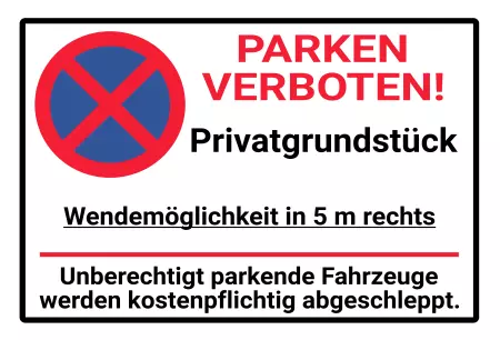 Parken verboten SchildParken - Verkehr PARKEN VERBOTEN Bild