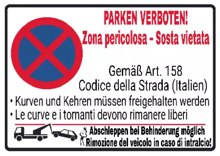 Parken verboten SchildParken - Verkehr PARKEN VERBOTEN! Bild