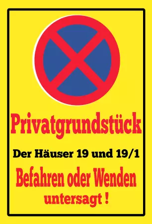 Parken verboten Schild Parken - Verkehr Privatgrundstück Bild