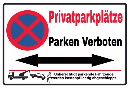 Parken verboten SchildParken - Verkehr Privatparkplätze Parken Verboten Bild