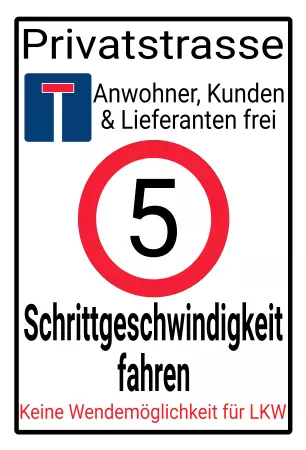 Parken verboten SchildParken - Verkehr Privatstrasse Bild