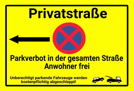 Parken verboten Schild Parken - Verkehr Privatstraße - Parkverbot Bild