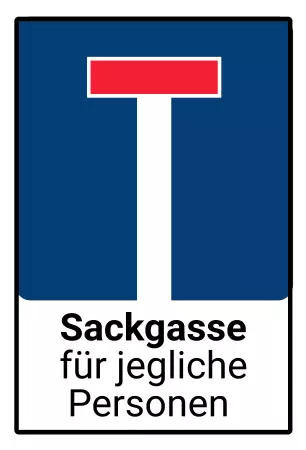 Parken verboten SchildParken - Verkehr Sackgasse für jegliche Personen Bild