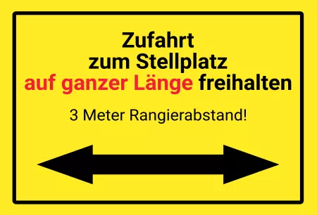 Parken verboten Schild Parken - Verkehr Zufahrt auf ganzer Länge freihalten Bild